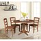 International Concepts 36 in. Round Extension Dining Table with Leaf and 4 Madrid LadderBack Chairs - 5 Piece Dining Set K42-36RXT-27B-C2-4 - alternate 1